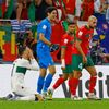 Maročané slaví vítězství ve čtvrtfinále MS 2022 Maroko - Portugalsko