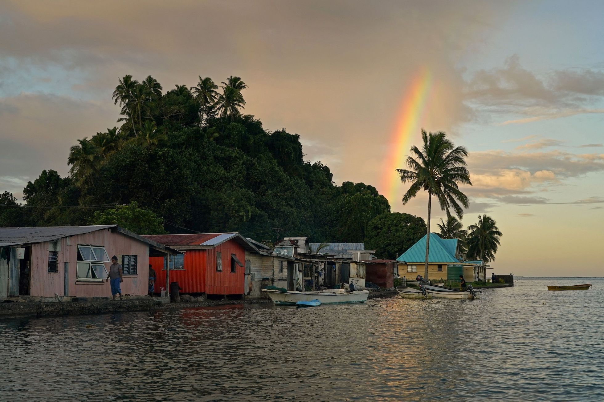 Fiji ostrov stoupající uprchlíci tichý ocean