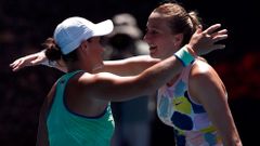 Petra Kvitová a Ashleigh Bartyová po vzájemném zápase na Australian Open 2020