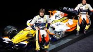 Fernando Alonso a Nelson Piquet junior u monopostu pro rok 2008