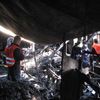 Požár asijské tržnice v Brně
