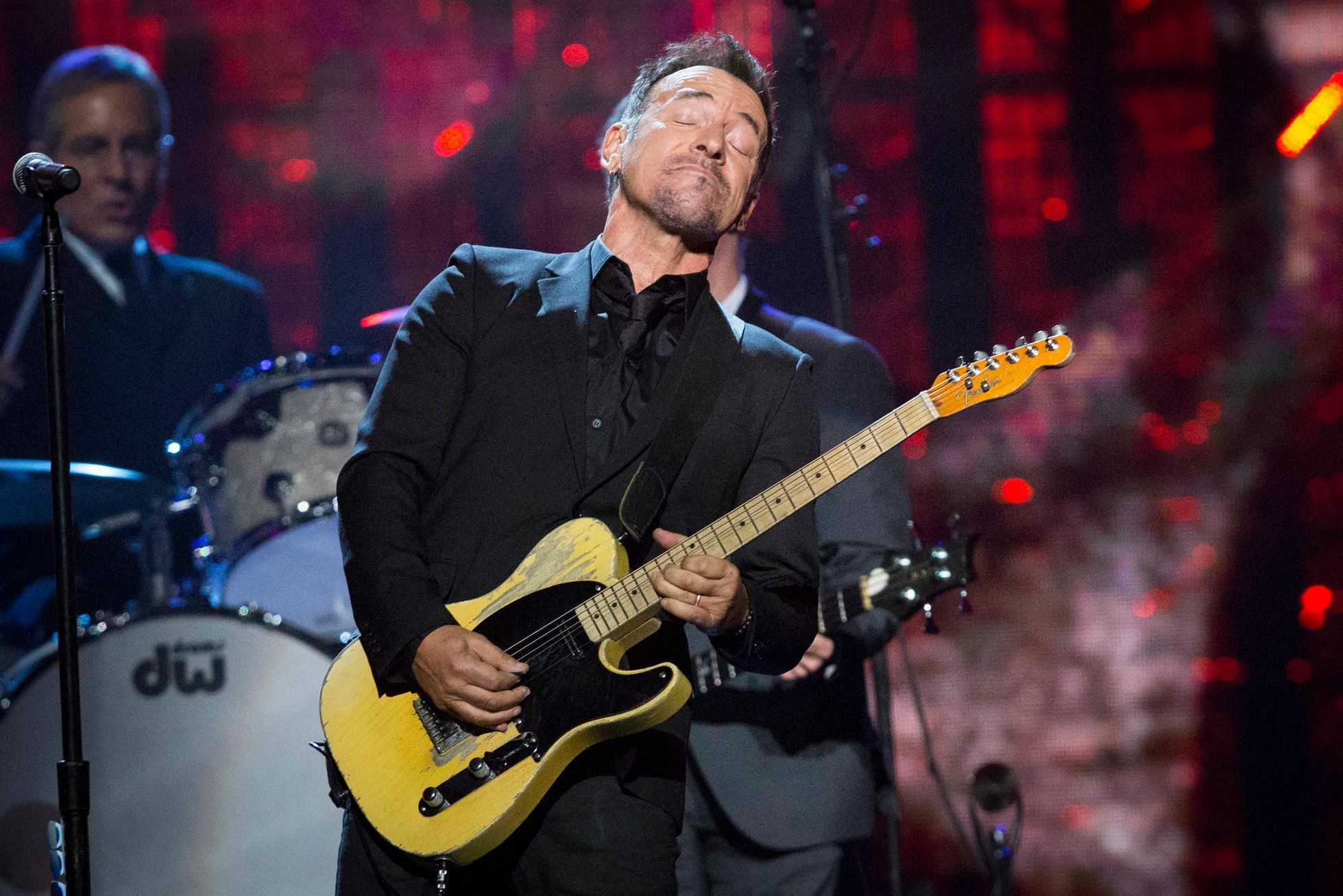 Singer-songwriter Bruce Springsteen performs during the 29th annual Rock and Roll Hall of Fame Induction Ceremony in Brooklyn, New York