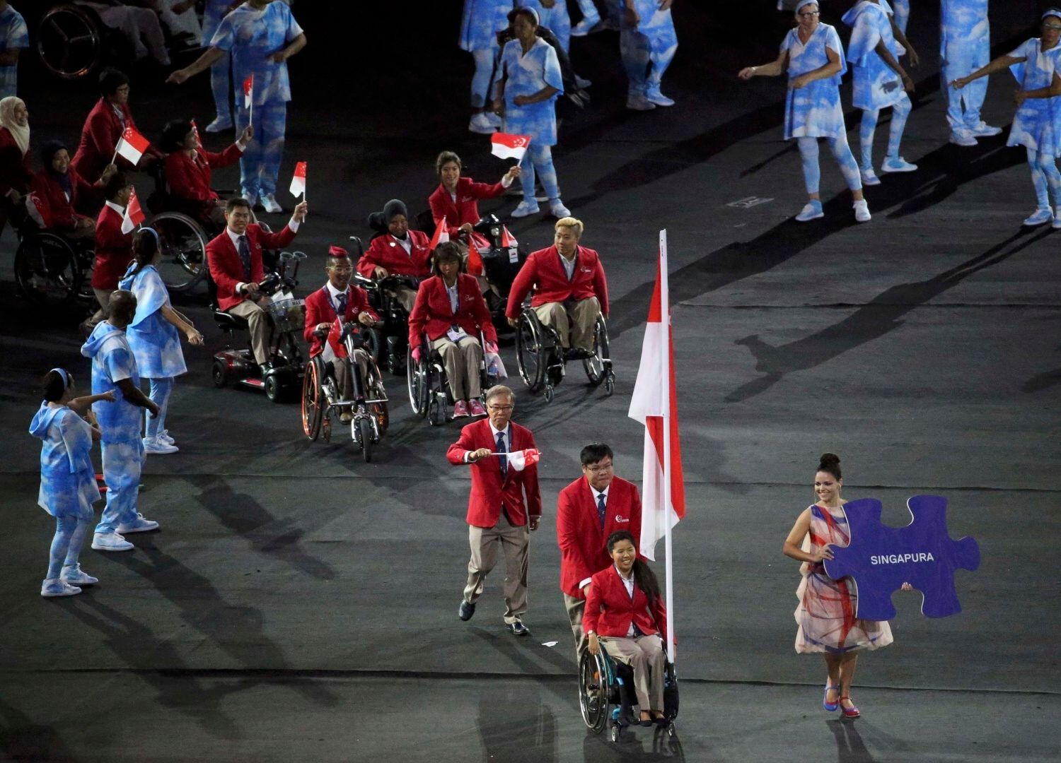 Zahajovací ceremoniál paralympiády 2016 - Singapur