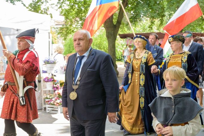 Starosta Poděbrad Jaroslav Červinka (STAN) na snímku z 4. 6. 2022, který byl pořízený během oslav 550. výročí povýšení Poděbrad na město.