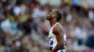 Britský sprinter Dwain Chambers během semifinále na 100 metrů na OH 2012 v Londýně.