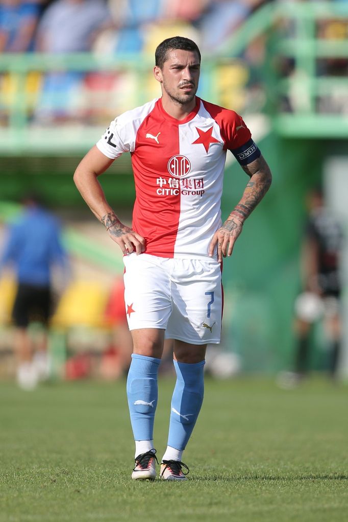 fotbal, příprava Žižkov - Slavia, Nicolae Stanciu