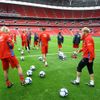 Wembley - trénink českých fotbalistů