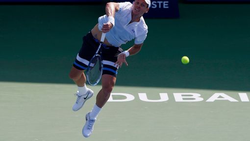 Tomáš Berdych na turnaji v Dubaji 2014
