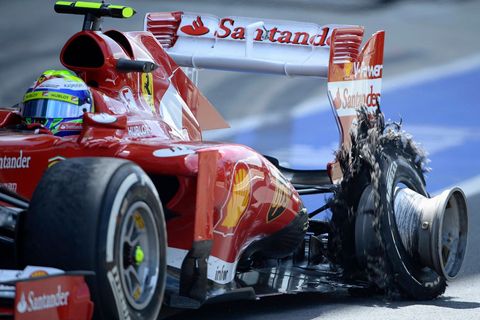 Ferrari Formula One driver Massa of Brazil enters the pit wi