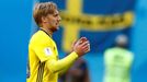 Emil Forsberg v zápase Švédsko - Švýcarsko na MS 2018