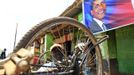 Paul Opiyo Ojwang, 43, repairs a bicycle at his open air garage in Kogelo village, the ancestral home of U.S. President Barack Obama, at Nyangoma Kogelo shopping centre, 430 km (367 miles) west of Kenya's capital Nairobi, November 5, 2012. Four years ago, Kogelo, and Africa in general, celebrated with noisy gusto when Obama, whose father came from the scattered hamlet of tin-roofed homes, became the first African-American to be elected president of the United States. Looking across the Atlantic to the November 6 presidential election, the continent is cooler now towards the "son of Africa" who is seeking a second term. There are questions too whether his Republican rival, Mitt Romney, will have more to offer to sub-Saharan Africa if he wins the White House. To match Analysis AFRICA-USA/ELECTION REUTERS/Thomas Mukoya (KENYA - Tags: SOCIETY POLITICS USA PRESIDENTIAL ELECTION ELECTIONS) Published: Lis. 5, 2012, 4:14 odp.