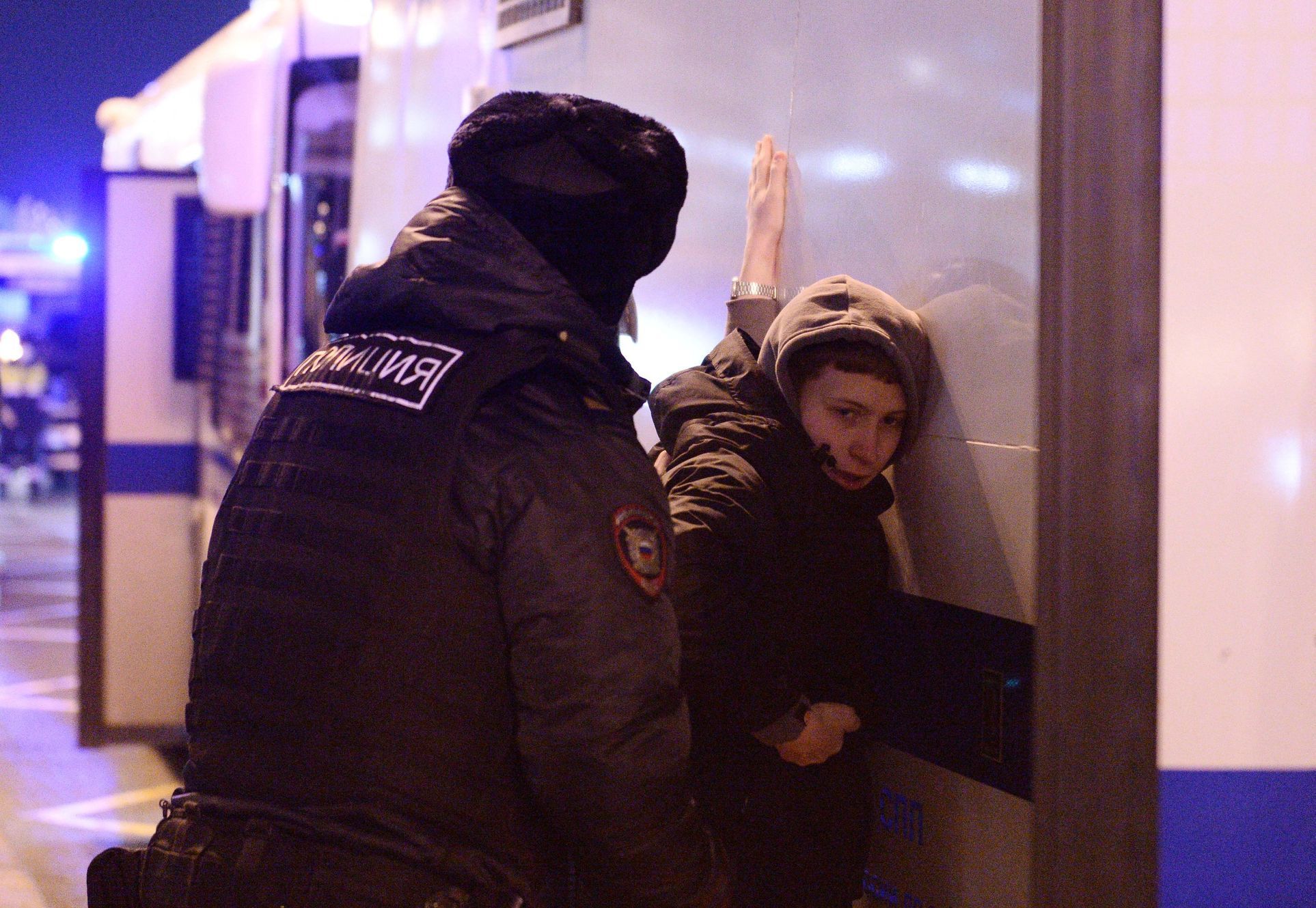 Protest, Moskva, ruská policie.