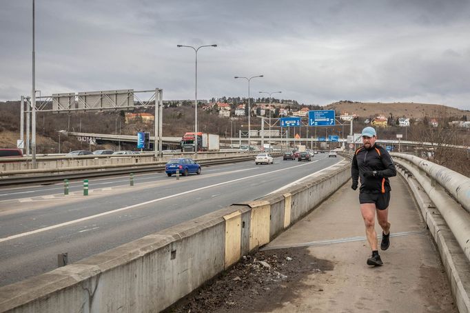 Barrandovský most - připravovaná oprava, prohlídka s primátorem Hřibem. Praha, 8. 2. 2022.