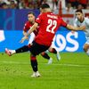 Georges Mikautadze dává gól z penalty v zápase Eura 2024 Gruzie - Portugalsko