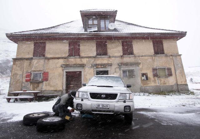 Evropa sníh Švýcarsko