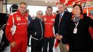 Olympijská návštěva ve Ferrari: Jacques Rogge, Bernie Ecclestone, Stefano Domenicali a Fernando Alonso.