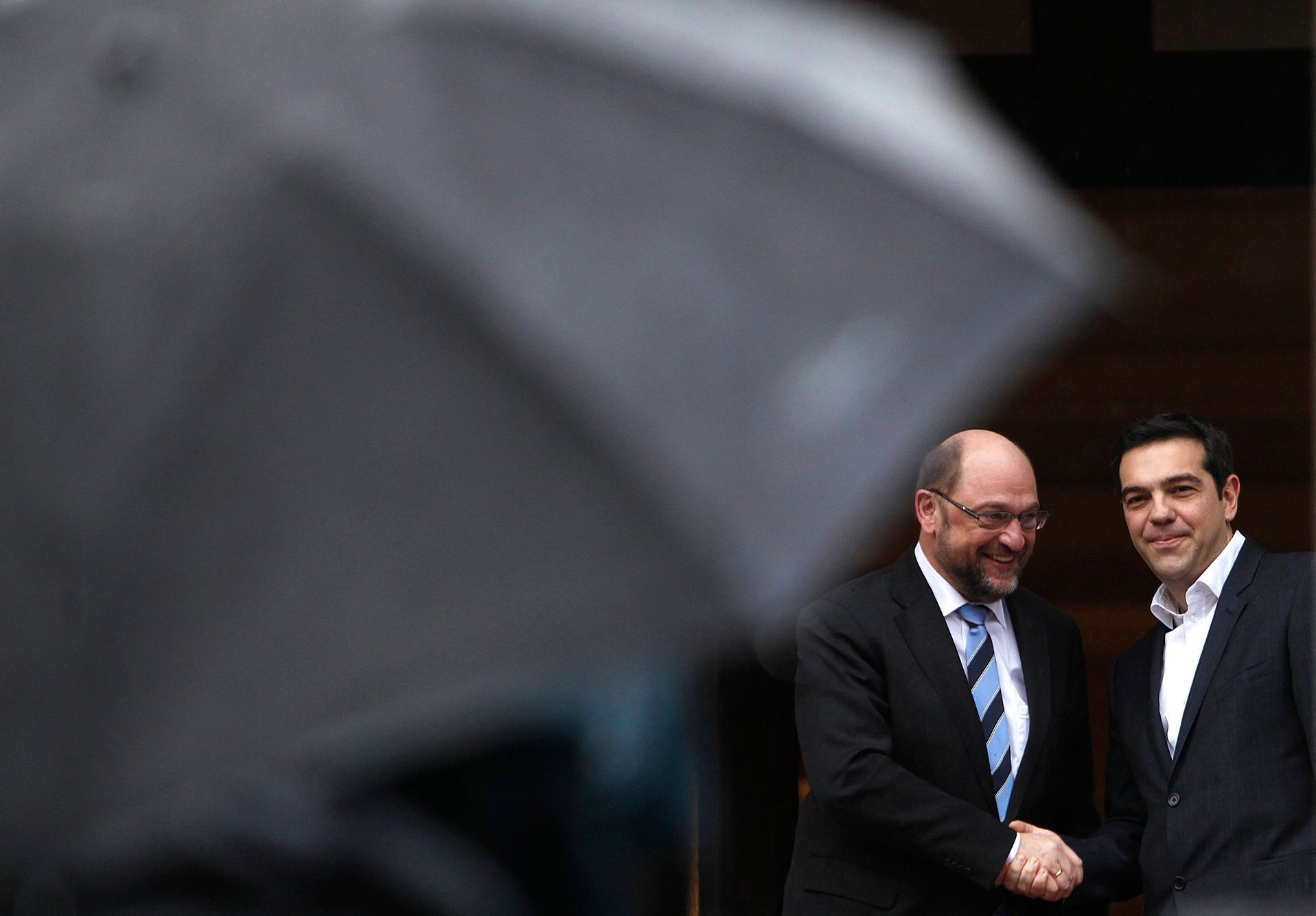 Šéf Evropského parlamentu Martin Schulz a řecký premiér Alexis Tsipras