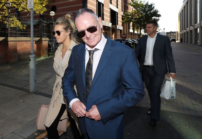 Former England footballer Paul Gascoigne leaves Teesside Crown Court in Middlesbrough, Britain - October 17, 2019   REUTERS/Scott Heppell