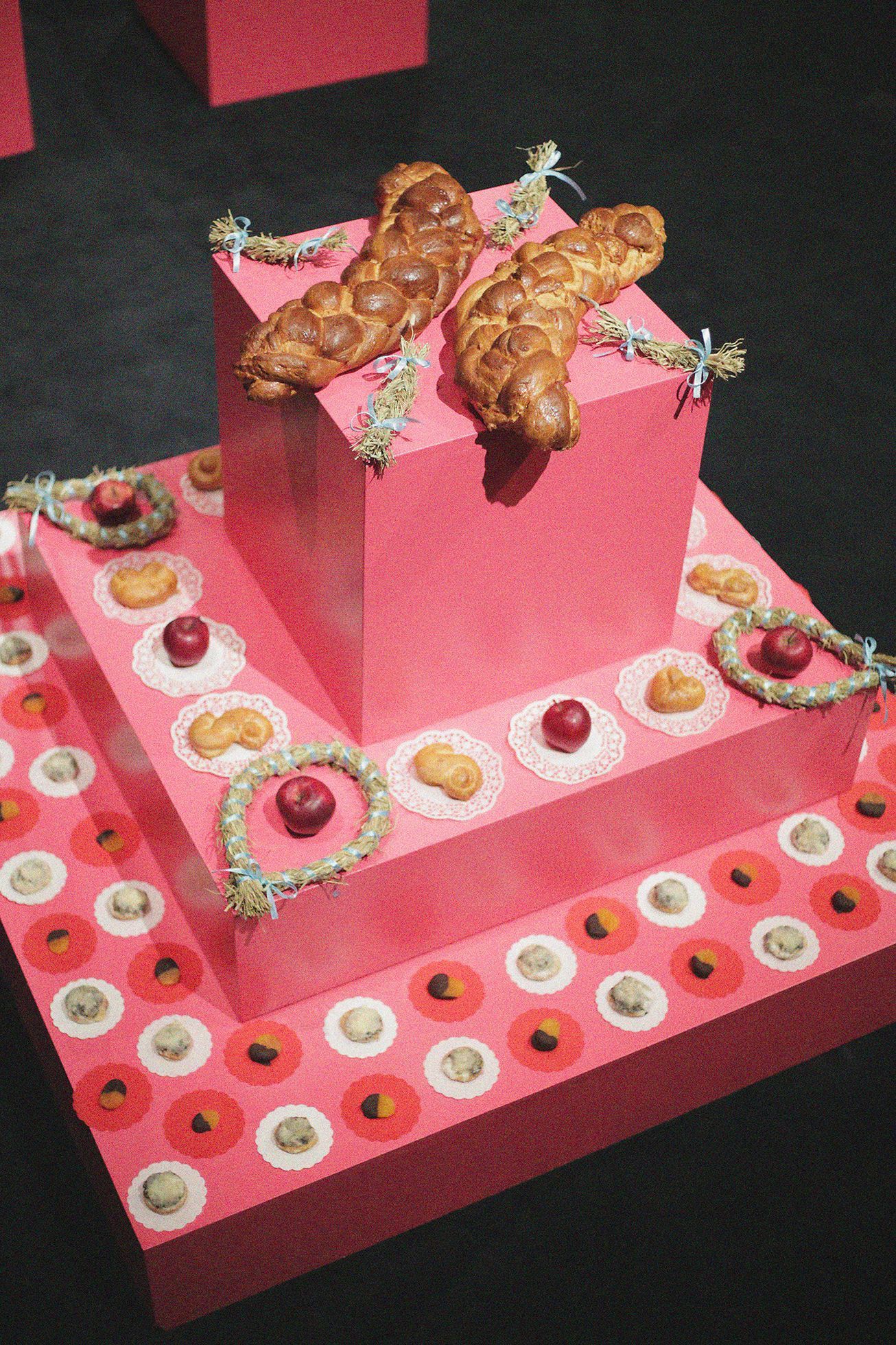 jedlé instalace, jedlé umění, dekorace, instalace, jídlo, umění, kreativita