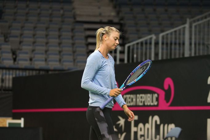 Maria Šarapovová před finále Fed Cupu 2015