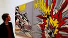 Roy Lichtenstein: Whaam! 1963. Ve stejném roce vzniklo i jedno z nejznámějších děl amerického pop artu, diptych leteckého souboje na život a na smrt.