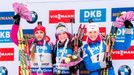 Biatlon, stíhací závod Oberhof (Koukalová, Dorinová-Habertová, Mäkäräinenová)