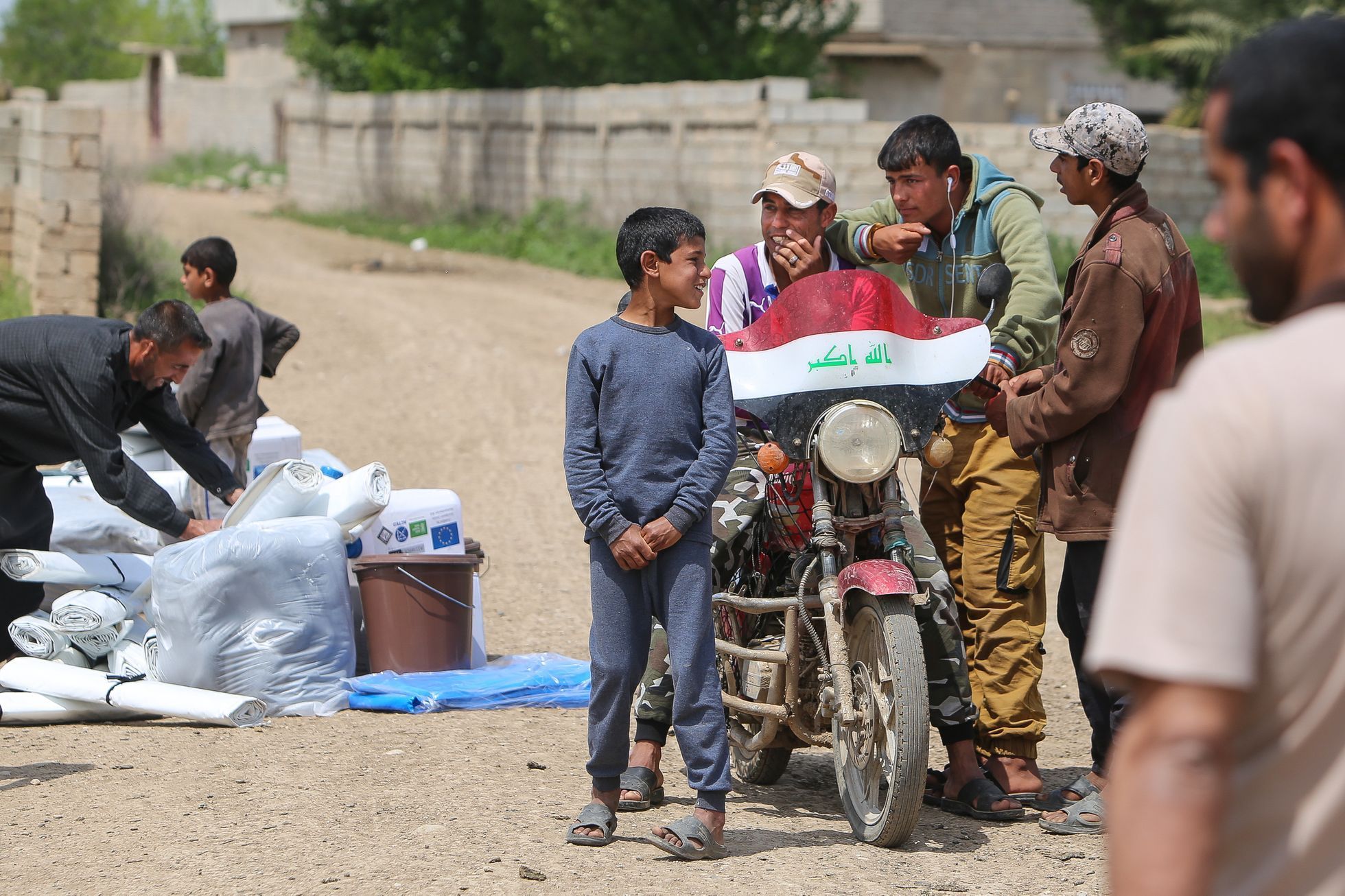 Distribuce pomoci Člověka v tísni, Irák, vesnice Nimrud, al-Abbás