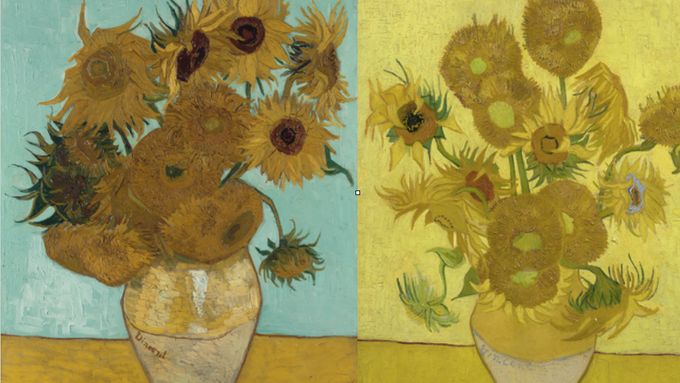 Van Goghovy Slunečnice z Mnichova a Amsterdamu.