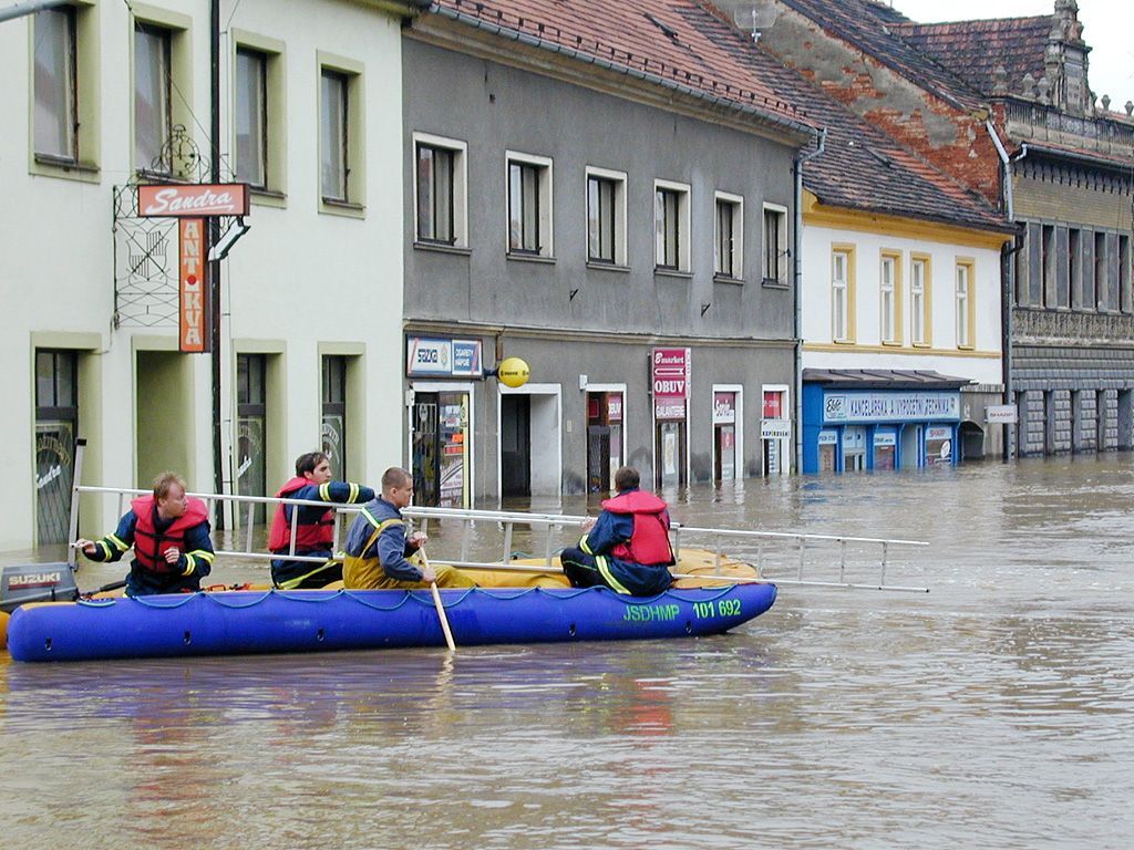 Foto: Tak před 10 lety vypadaly povodně v Písku - !!!Nepoužívat fotografie v článcích!!!