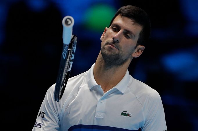 Tennis - ATP Finals - Pala Alpitour, Turin, Italy - November 19, 2021  Serbia's Novak Djokovic reacts during his group stage match against Britain's Cameron Norrie REUTER