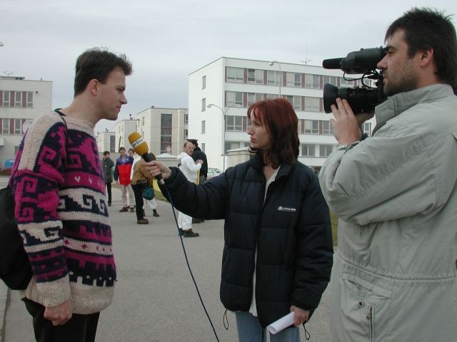 Jan Beránek před Temelínem