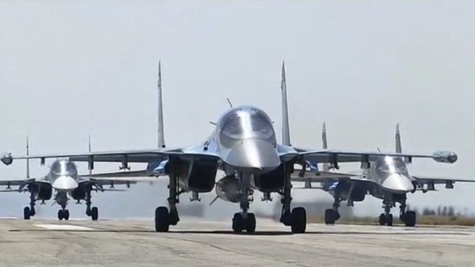 Ruské letouny v Sýrii.