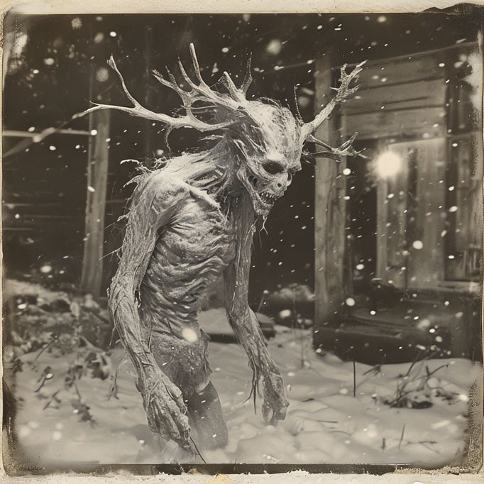 Wendigo. Ilustrační snímek vygenerovaný umělou inteligencí