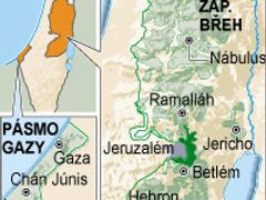 Palestinci dostanou jen asi devadesát procent Západního břehu, do jejich území se postupně zakusují židovské osady