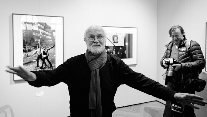 Josef Koudelka - Návraty. Snímky ze zahájení výstavy v Uměleckoprůmyslovém muzeu v Praze.