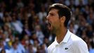 Novak Djokovič v prvním kole Wimbledonu.