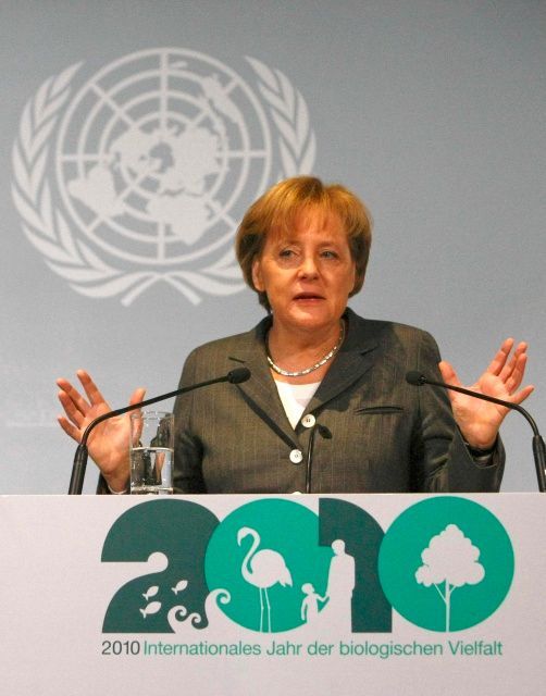 Angela Merkelová v Berlíně