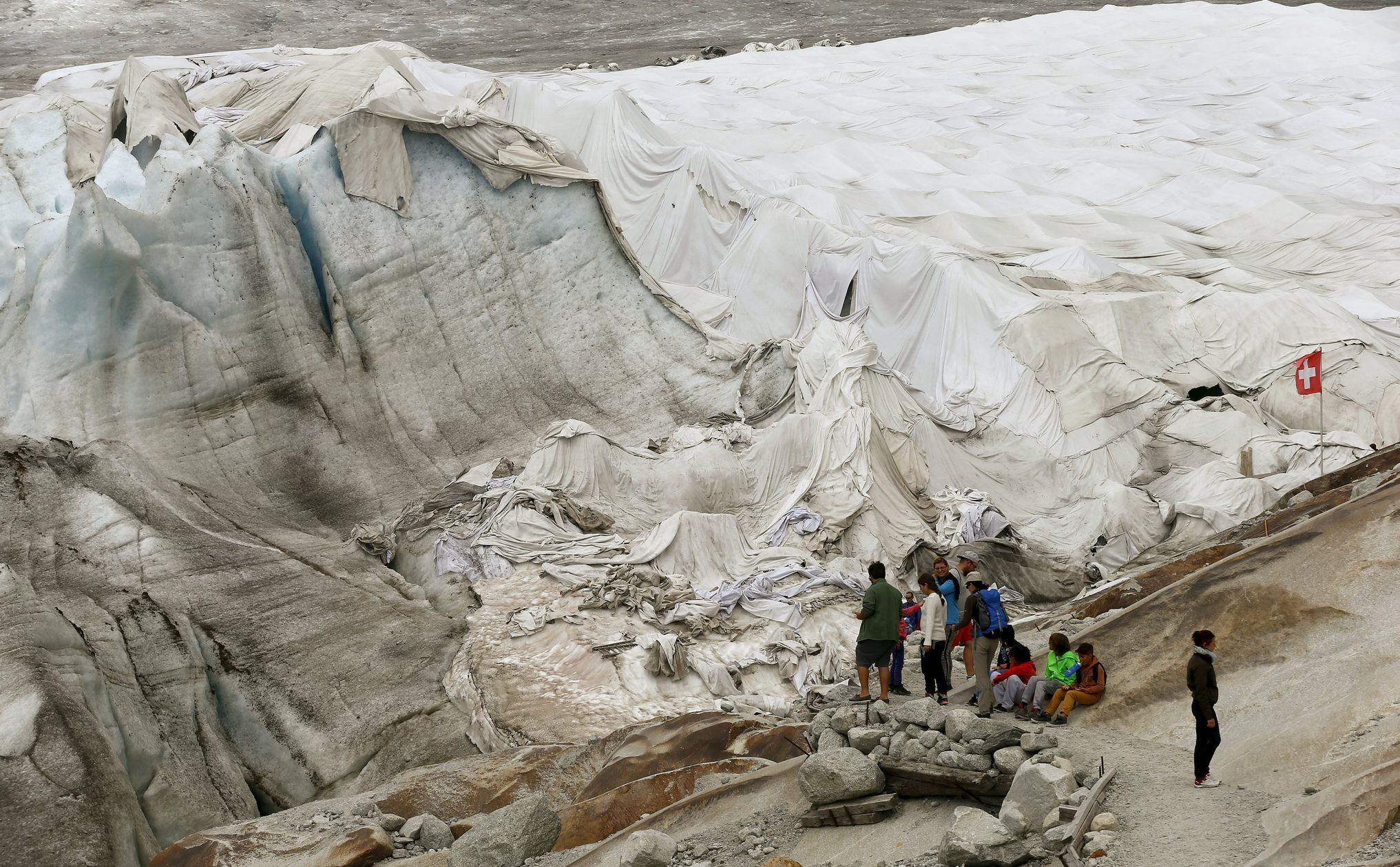 Jeden z alpských ledovců.