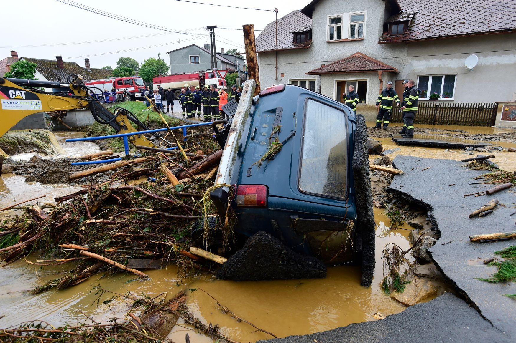 povodně, záplavy, přívalový déšť, hasiči, Olomoucký kraj