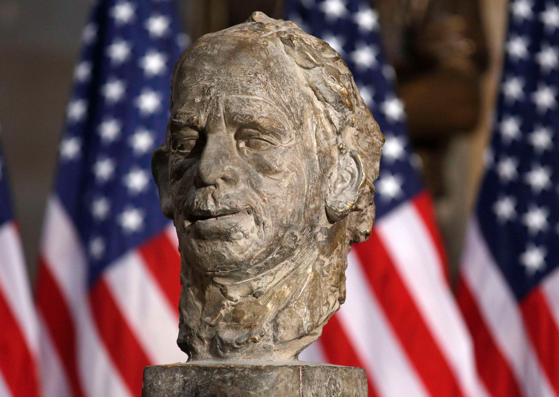 Bust of Vaclav Havel is unveiled in the U.S. Capitol in Washington
