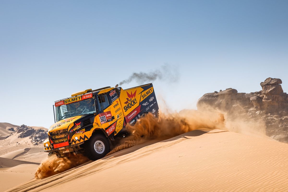 Martin Macík mladší (Iveco) v 2. etapě Rallye Dakar 2021