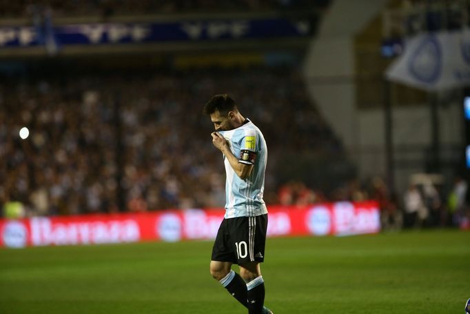 Zklamaný Lionel Messi po utkání s Peru