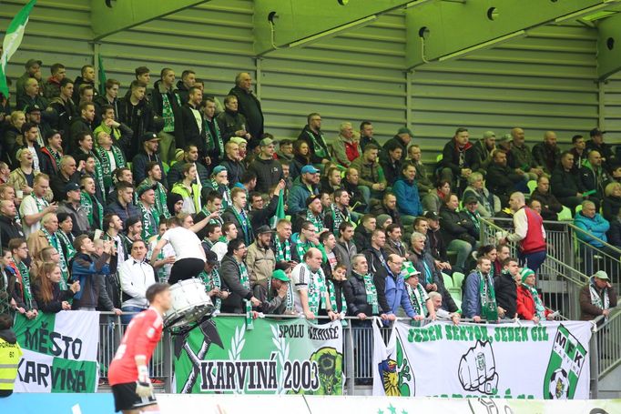 HET liga, Karviná - Sparta: fanoušci Karviné