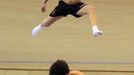 Brazilian gymnast Diego Hypolito attends a training session at the new Brazilian Olympic Gymnastics center in Rio de Janeiro