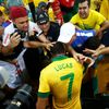 Fans congratulate Brazil's Lucas after winning their Confede