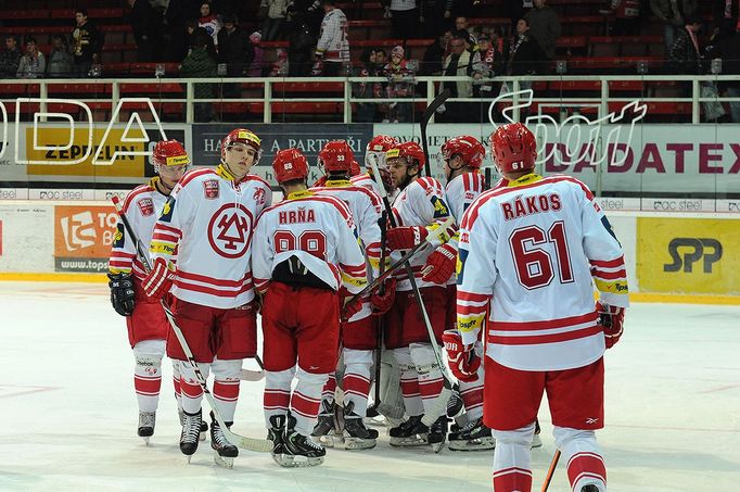 Třinec - Pardubice: smutní hráči Třince