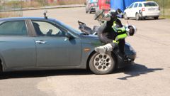 Motocyklové nehody - srážka s autem