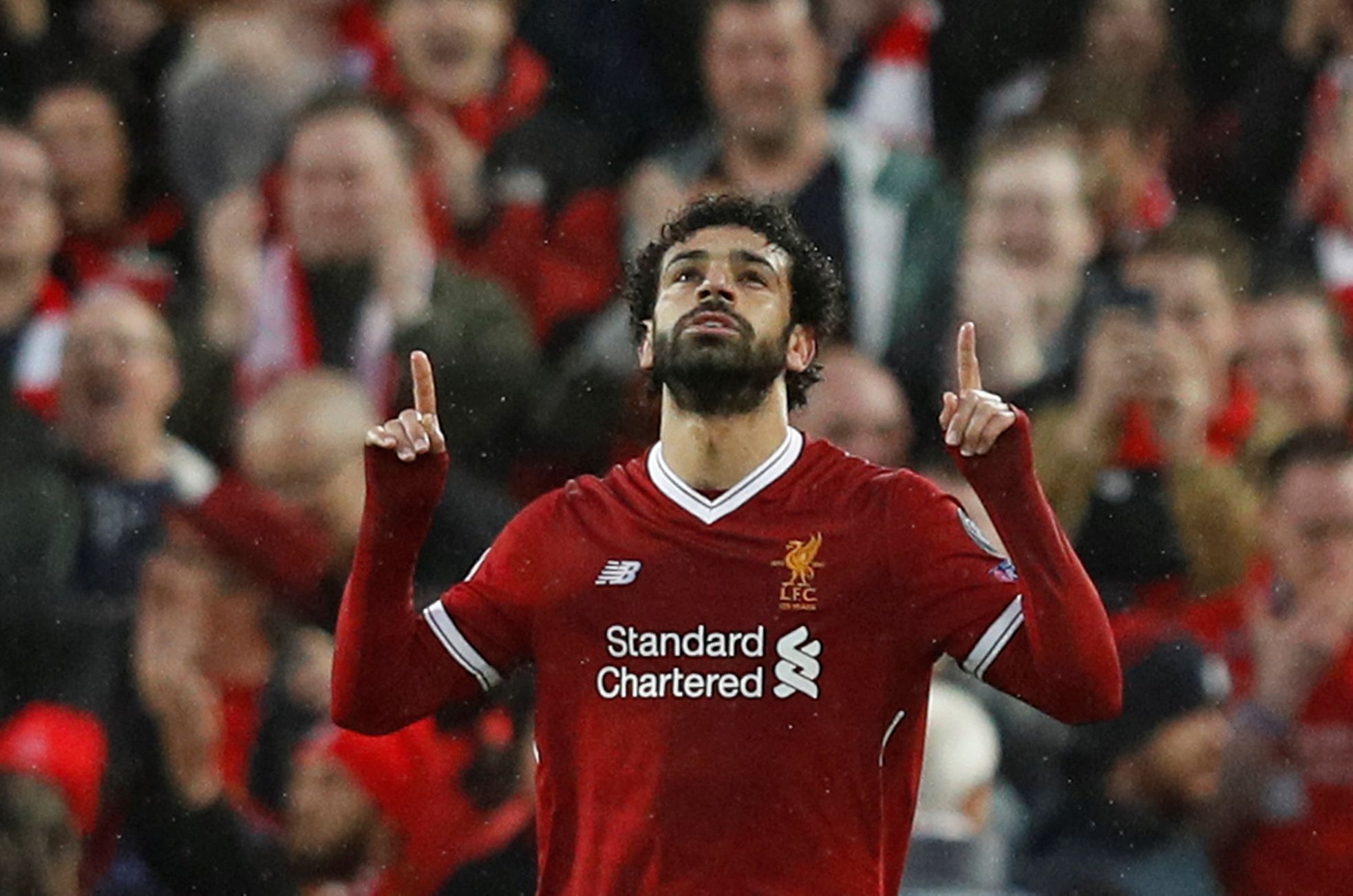 Mohamed Salah slaví první gól v síti AS Řím