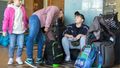 Romové, ukrajinští uprchlíci, na Hlavním nádraží v Praze
