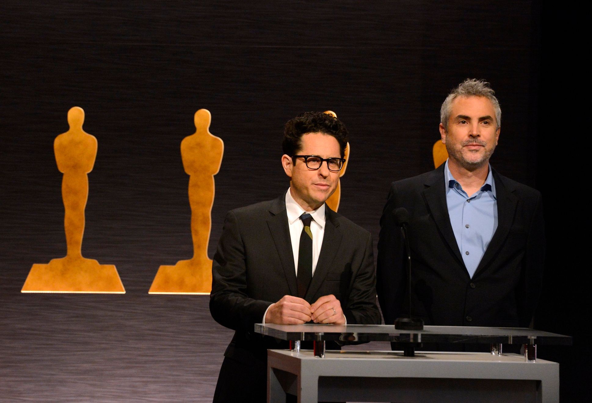 JJ Abrams and Alfonso Cuaron announce the nominees for the 87th Academy Awards in Beverly Hills, California